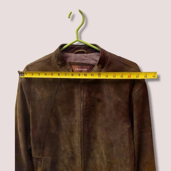 Danier Genuine Suede Dark Tanned Leather Jacket [XL] [UK 46, FR 56, IT 56] 82493 - Picture 10 of 10